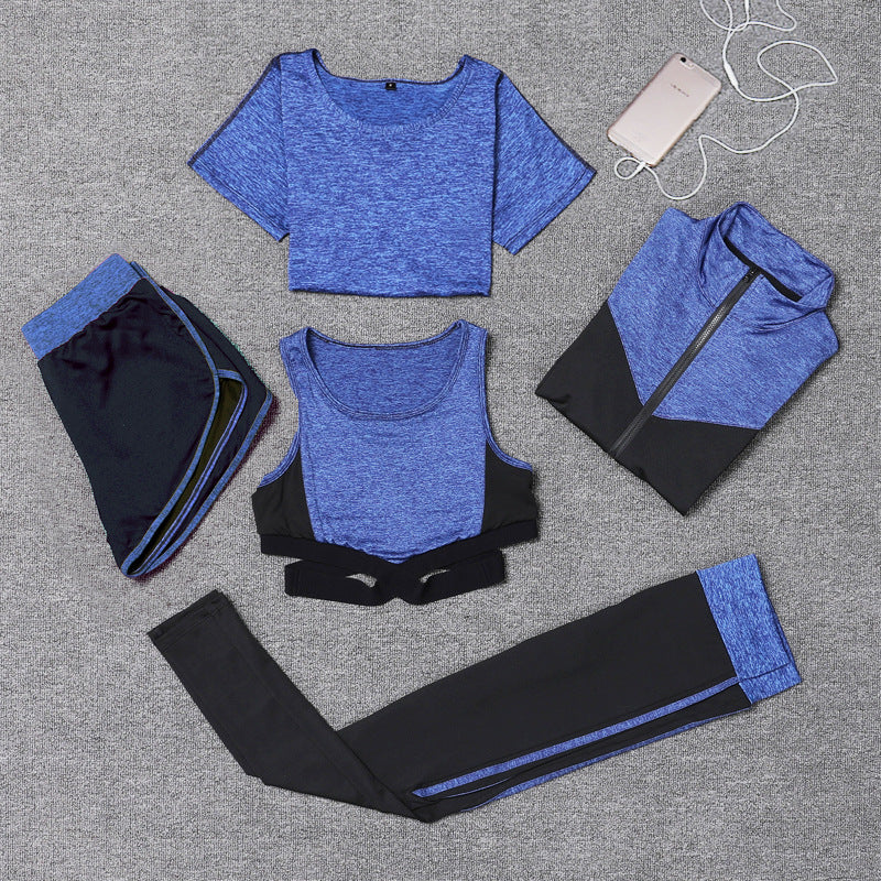 Women's Running Fitness Yoga Fitness Exercise Four piece Set