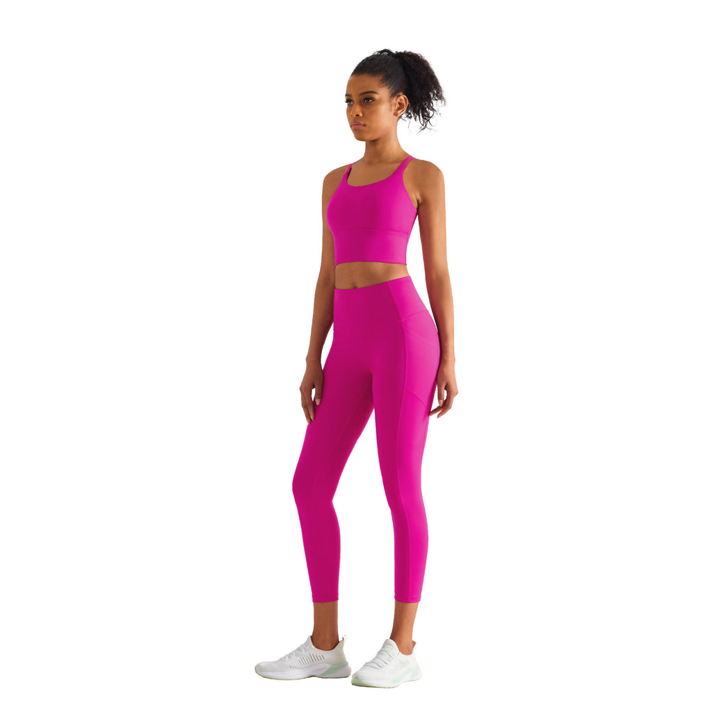 Double-sided Elastic Adjustable With Chest Pad European And American Beauty Back Yoga Sports Bra